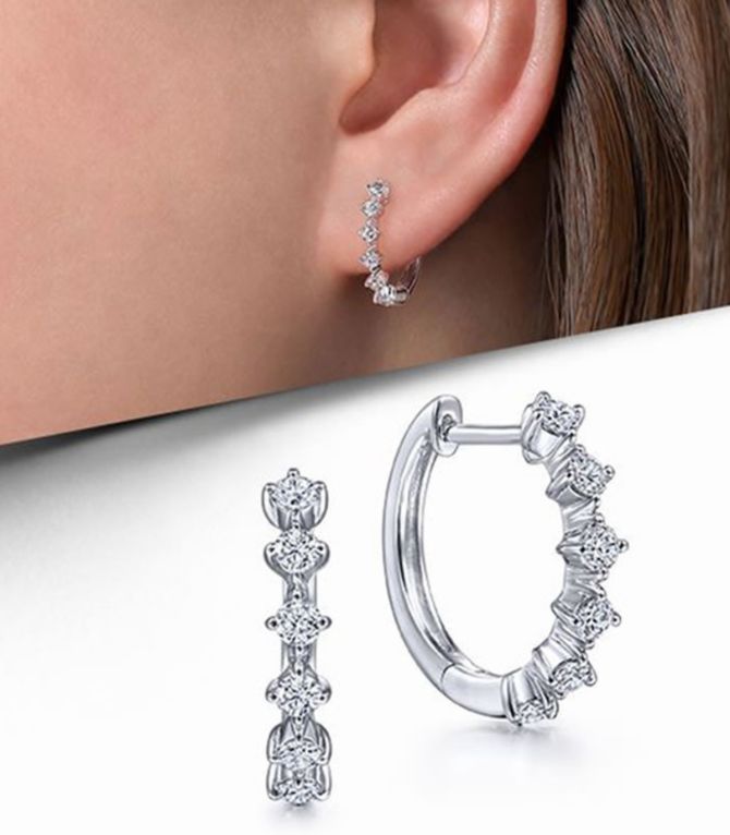 Zircon earrings