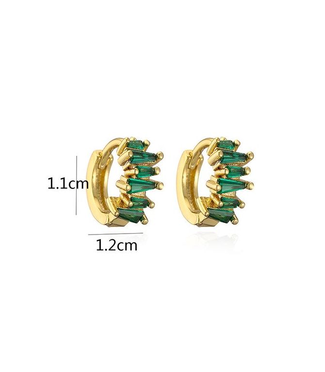 Green zircon earrings